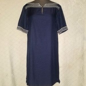 Draper James Women's Navy Blue silk blend dress, size S